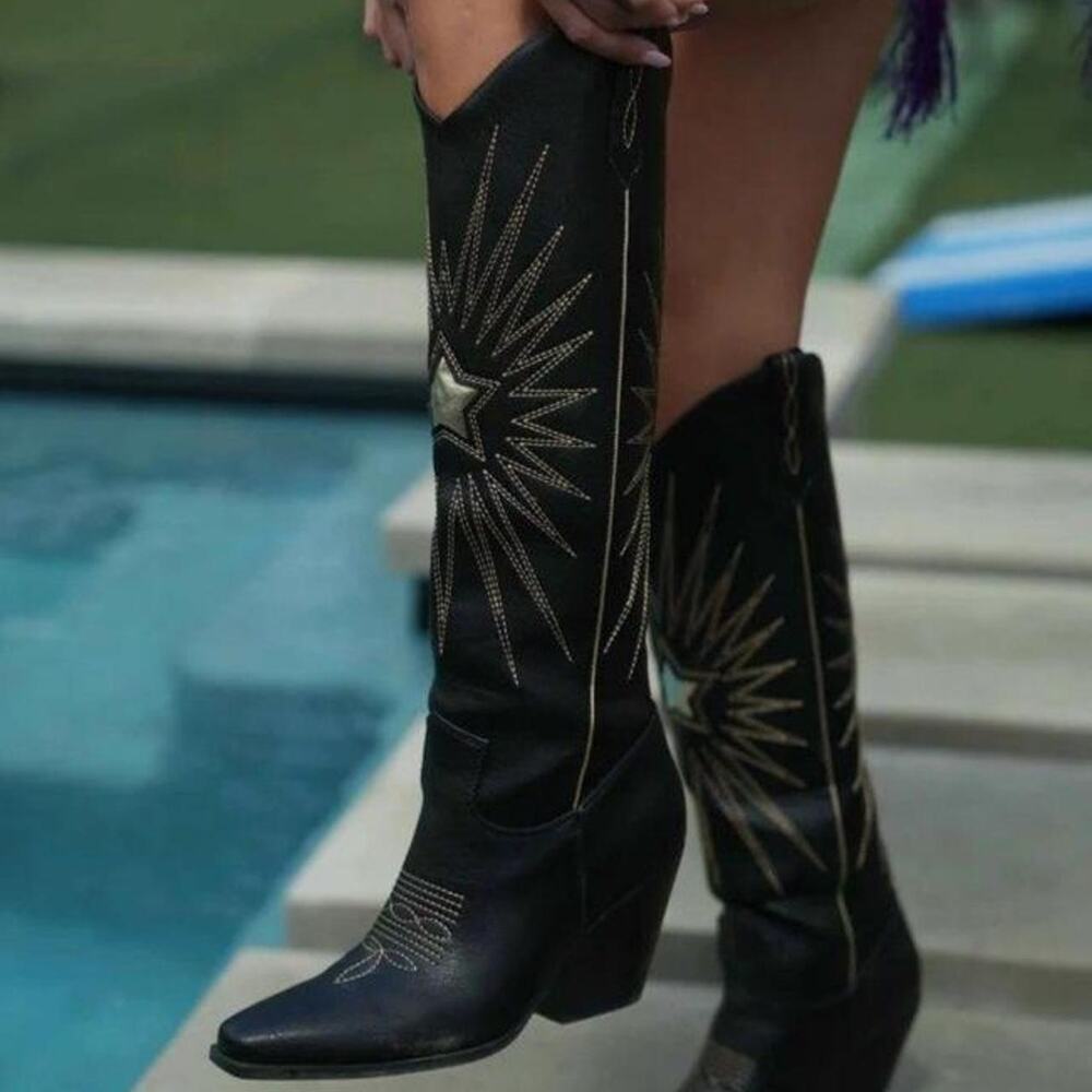 Billini constance cowboy black star boots